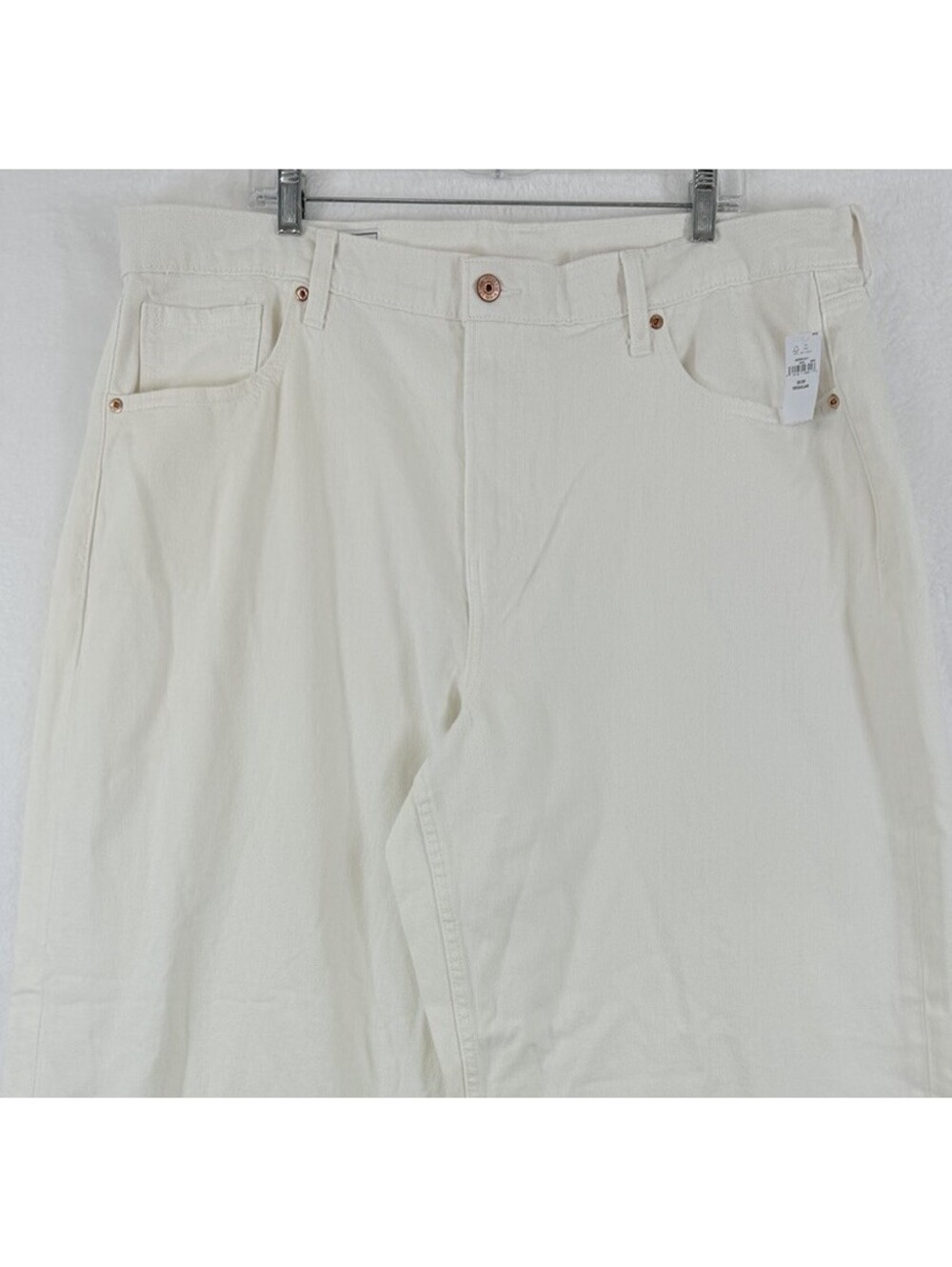 Gap Super Baggy Jeans 35 20 Women Off White Ivory Wide Leg High Rise New NWT